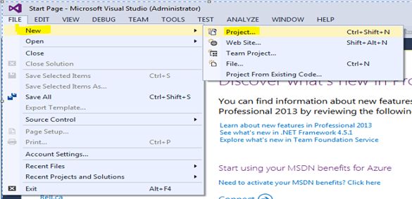 create a new project